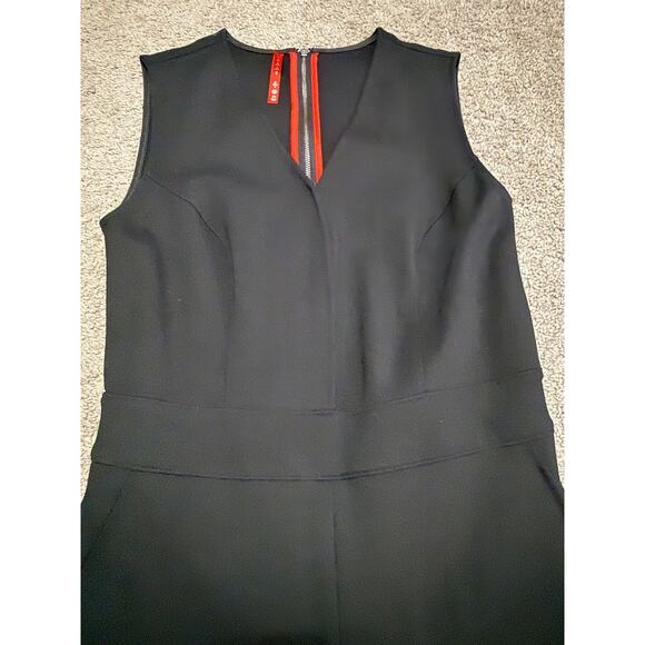 SPANX The Perfect Sleeveless Ponte Flare Stretch Jumpsuit Womens Size S Black - Picture 12 of 16